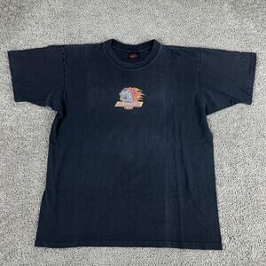 Vintage Hell On Wheels Shirt Mens XL Hot Rod Car Flame Graphic Made USA 90s